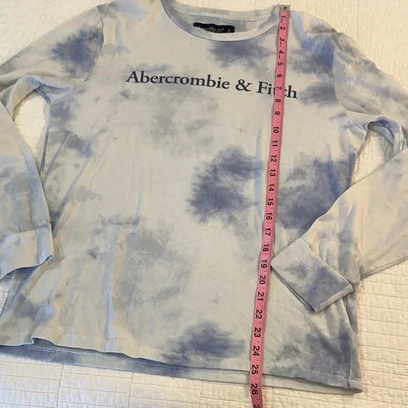 Abercrombie & Fitch Blue Small Soft Tee Long sleeve Tie-Dye - Picture 5 of 6